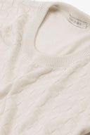 Maglia girocollo punto scacchi ghiaccio