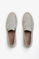 Mocassino Penny suede grigio chiaro-Dan John