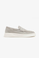 Mocassino Penny suede grigio chiaro-Dan John