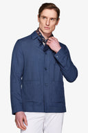 Overshirt armaturata misto lino royal-Dan John