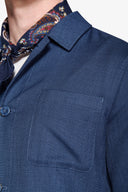 Overshirt armaturata misto lino royal-Dan John