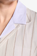 Overshirt da abito gessata panna "Capri"-Dan John