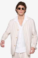 Overshirt da abito gessata panna "Capri"-Dan John