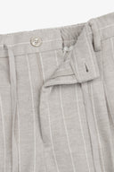 Pantalaccio da abito in jersey gessato beige-Dan John