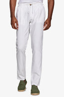 Pantalaccio misto lino bianco