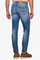 Pantalone 5 tasche denim blu medio-Dan John