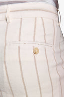 Pantalone da abito gessato panna "Capri"-Dan John