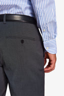 Pantalone da abito trama punto a spillo antracite slim-Dan John
