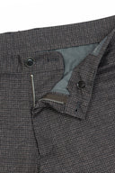 Pantalone in jersey stretch pied de poule marrone-Dan John