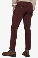 Pantalone in velluto millerighe old bordeaux-Dan John