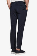 Pantaloni da abito in jersey tecnico blu slim