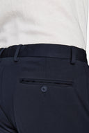 Pantaloni da abito in jersey tecnico blu slim