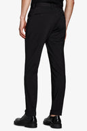 Pantaloni da abito in jersey tecnico neri slim