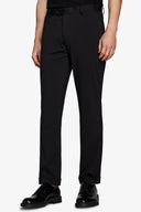 Pantaloni da abito in jersey tecnico neri slim