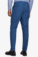Pantaloni da abito in tela fiammata royal-Dan John