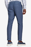 Pantaloni da abito misto lino Herringbone avion-Dan John