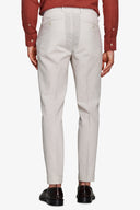 Pantaloni da abito pied de poule grigio chiaro-Dan John