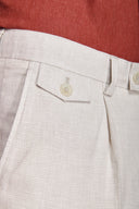 Pantaloni da abito pied de poule grigio chiaro-Dan John