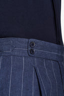 Pantaloni misto lino gessati blu-Dan John