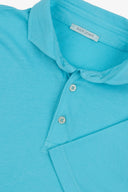 Polo in jersey turchese
