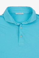 Polo in jersey turchese
