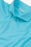 Polo in jersey turchese