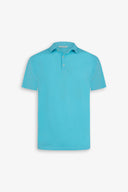 Polo in jersey turchese