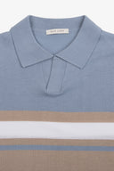 Polo in maglia a righe celeste-Dan John