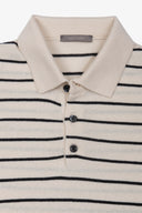 Polo in maglia a righe contrasto sabbia-Dan John
