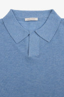 Polo in maglia armaturata celeste-Dan John