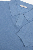 Polo in maglia armaturata celeste-Dan John