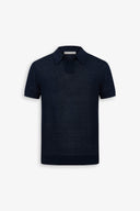 Polo in maglia armaturata navy-Dan John