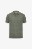 Polo in maglia armaturata verde-Dan John