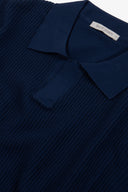 Polo in maglia collo aperto armaturata royal-Dan John