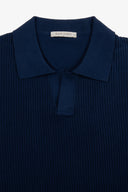 Polo in maglia collo aperto armaturata royal-Dan John