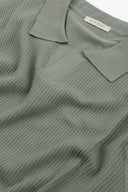 Polo in maglia collo aperto armaturata salvia-Dan John