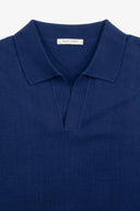 Polo in maglia collo aperto royal-Dan John