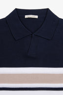 Polo in maglia color block blu-Dan John