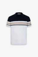 Polo in maglia color block blu-Dan John