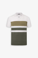 Polo in maglia color block verde-Dan John