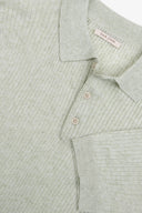 Polo in maglia costa piatta melange salvia-Dan John
