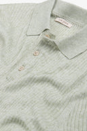 Polo in maglia costa piatta melange salvia-Dan John