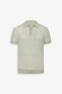Polo in maglia costa piatta melange salvia-Dan John