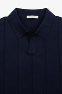 Polo in maglia costa piatta navy-Dan John