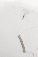 Polo in maglia half zip DNJ panna-Dan John