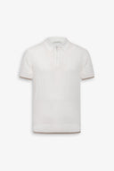 Polo in maglia half zip DNJ panna-Dan John