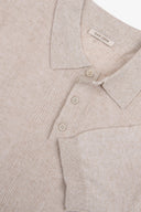 Polo in maglia punto catena melange sabbia-Dan John