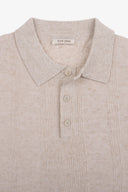 Polo in maglia punto catena melange sabbia-Dan John