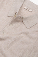 Polo in maglia punto catena melange sabbia-Dan John