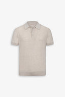 Polo in maglia punto catena melange sabbia-Dan John
